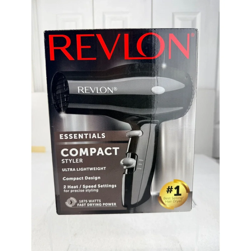 Revlon Essentials Compact Styler Hair Dryer 1875W 2 Speed Settings New Sealed